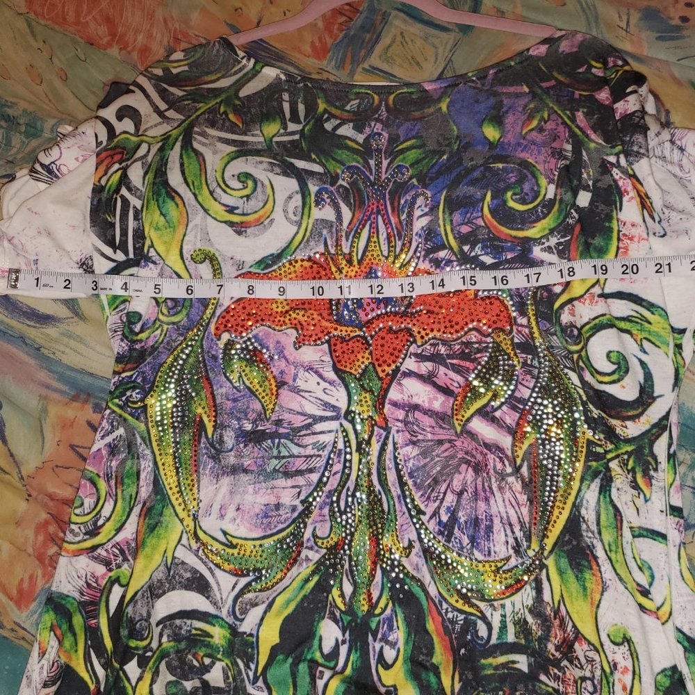 S-twelve Rhinestone blouse - Picture 7 of 7